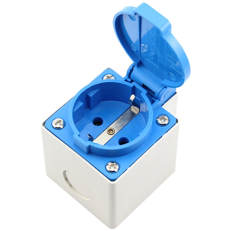 Presa impermeabile IP44 esterna con coperchio, spina europea Presa impermeabile IP44 esterna con coperchio, spina europea
